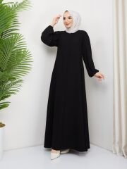 Düz Kesim Rahat Tesettür Ferace – Rabia Kumaş