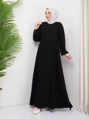 Düz Kesim Rahat Tesettür Ferace – Rabia Kumaş