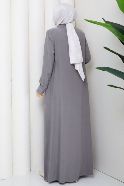 Zümra Füme: Tensel Ferace Yakalı ve Bağcıklı Model