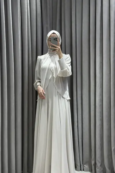 Lunaper Soft Bej Abiye