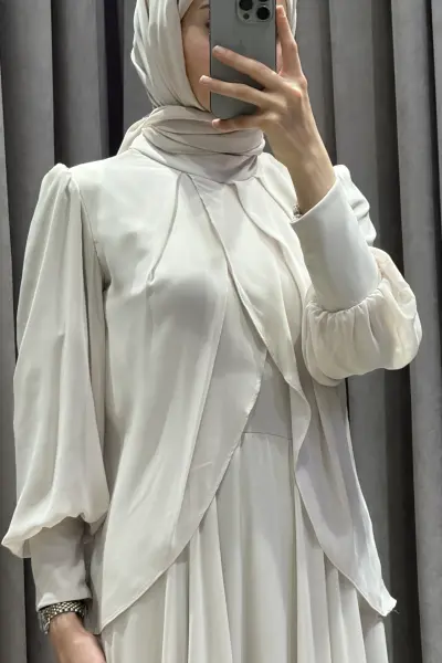 Lunaper Soft Bej Abiye