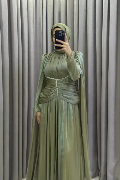 Vesper Haki Yeşili Abiye