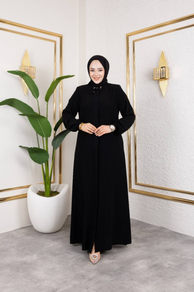 Klasik Siyah Ferace - Şık ve Rahat Tesettür