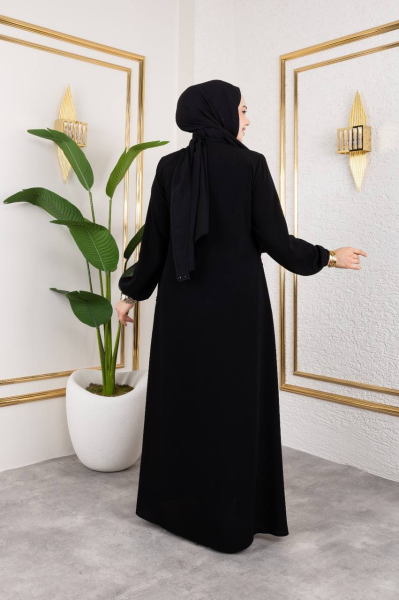 Klasik Siyah Ferace - Şık ve Rahat Tesettür