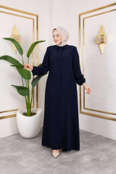 Modern Lacivert Ferace - Bürümcük Tesettür