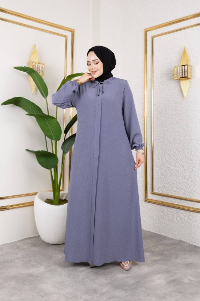 Gri Ferace - Bürümcük Tesettür