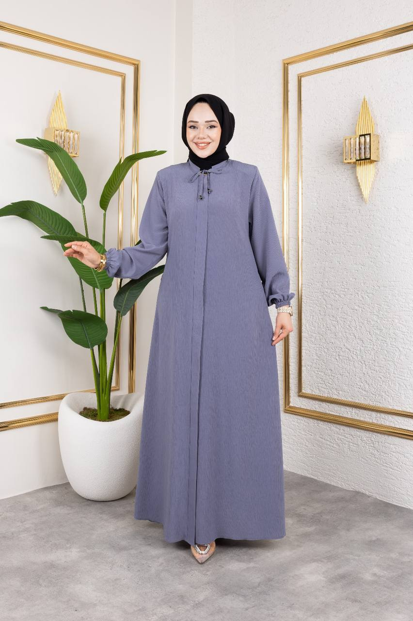 Gri Ferace - Bürümcük Tesettür