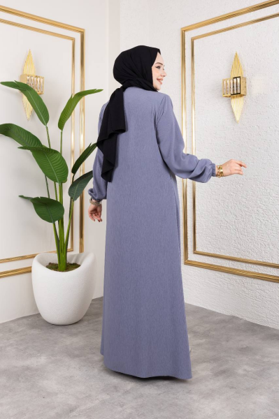 Gri Ferace - Bürümcük Tesettür