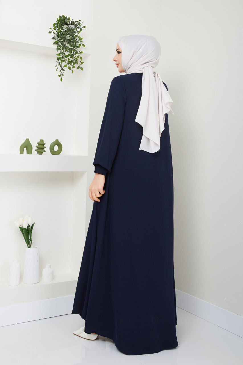 Lacivert Mevlana Ferace - Görsel 2